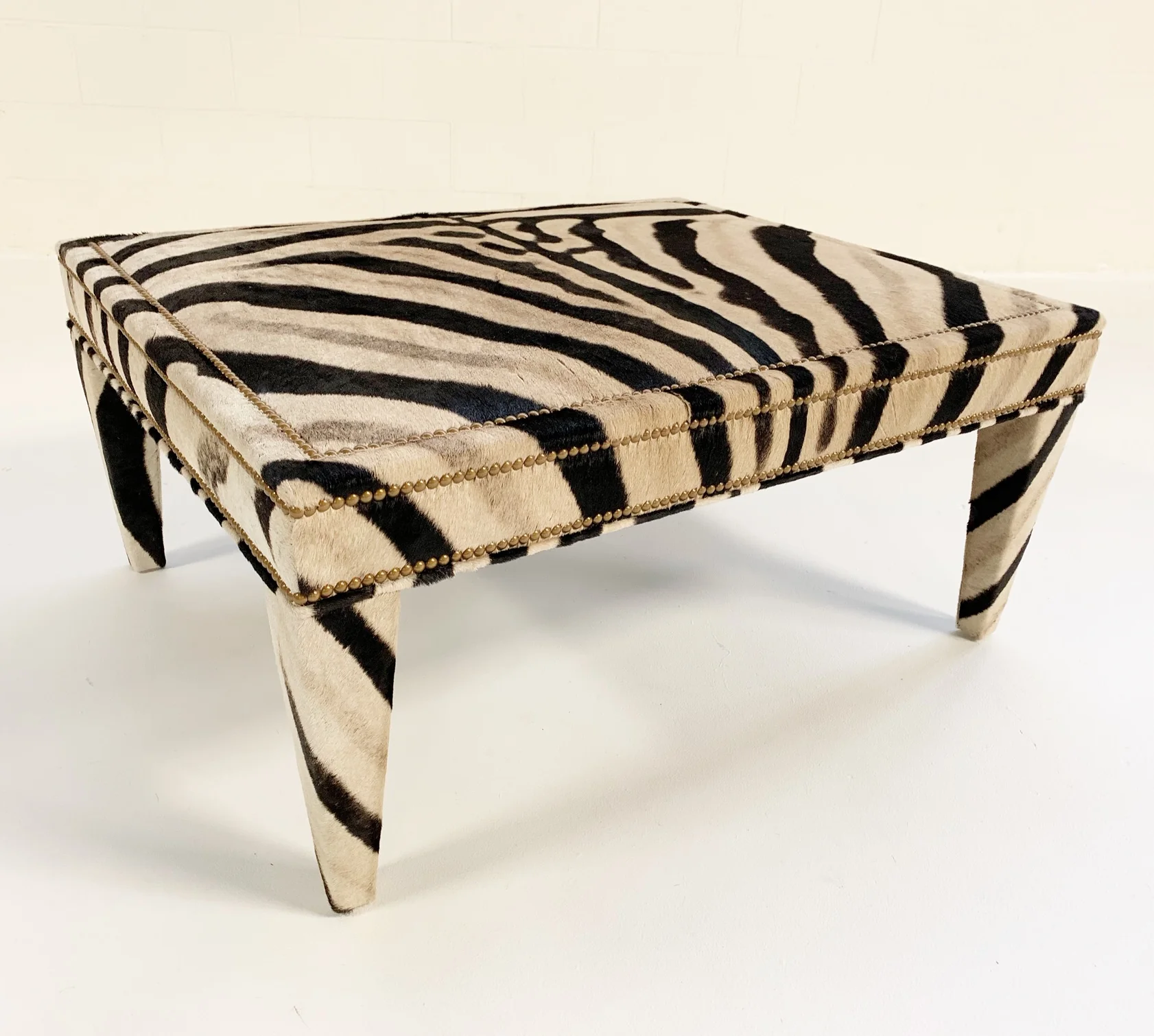 The Forsyth Parsons Style Ottoman in Zebra - Image 3