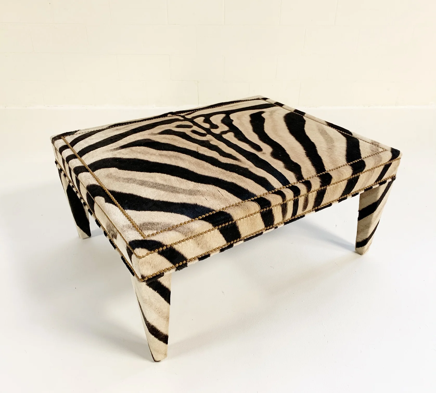 The Forsyth Parsons Style Ottoman in Zebra - Image 4
