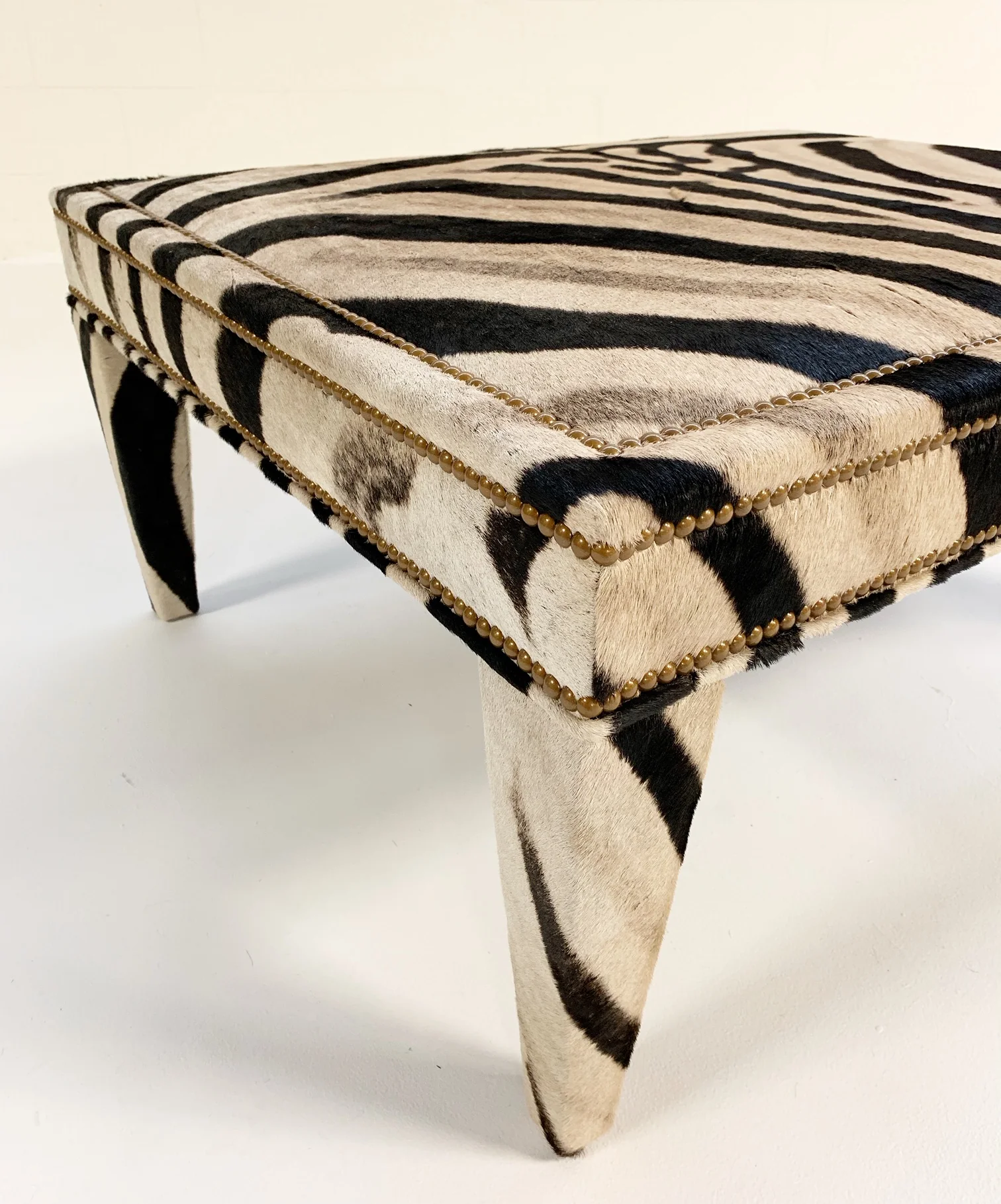 The Forsyth Parsons Style Ottoman in Zebra - Image 7