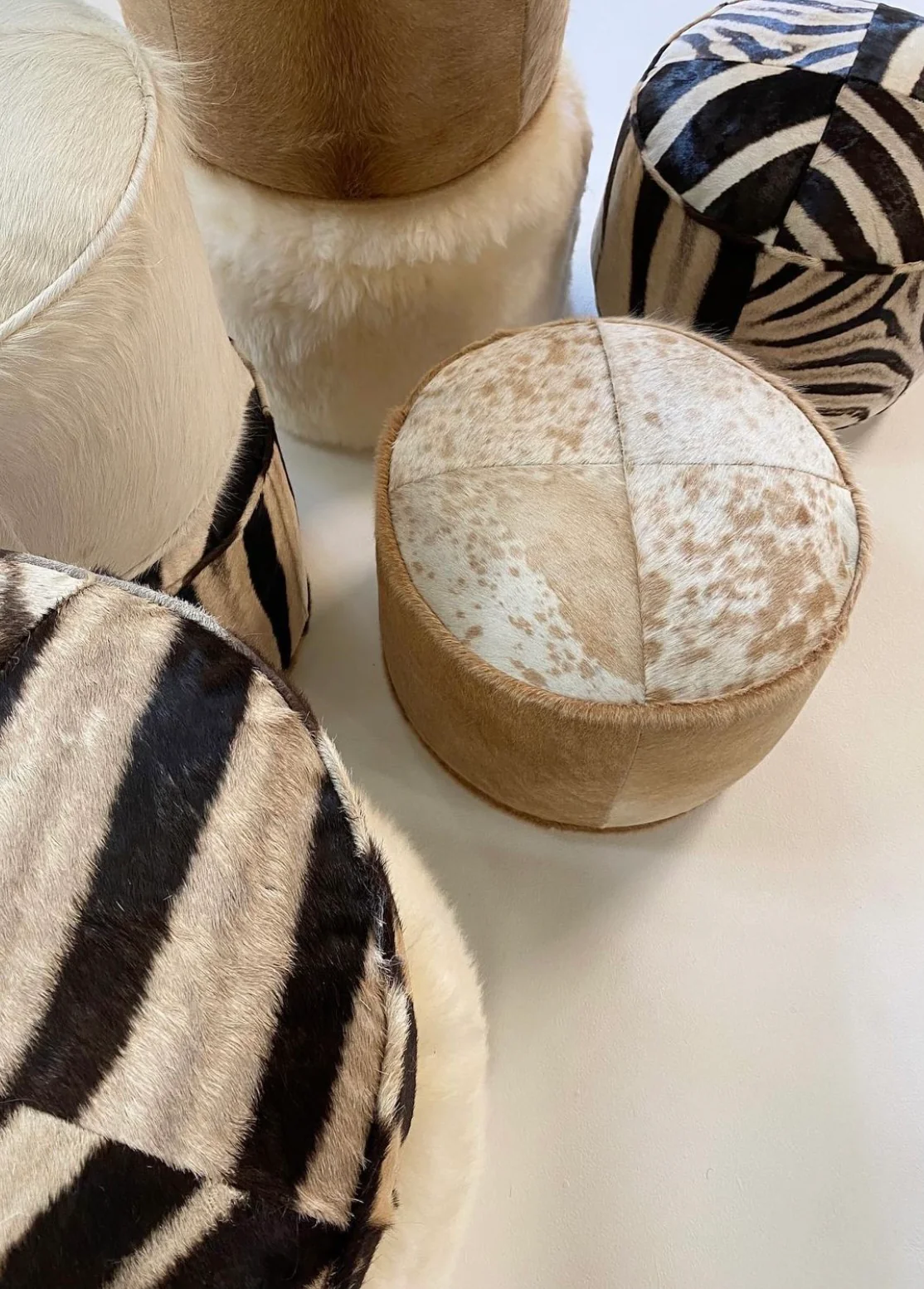 The Forsyth Pouf Ottoman in Zebra, Made to Order - Image 9